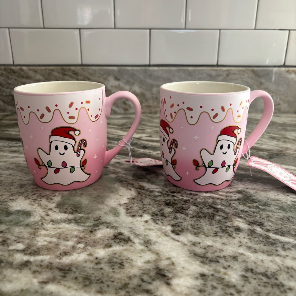 Christmas Santa Ghost Sweet Treats Mug Set